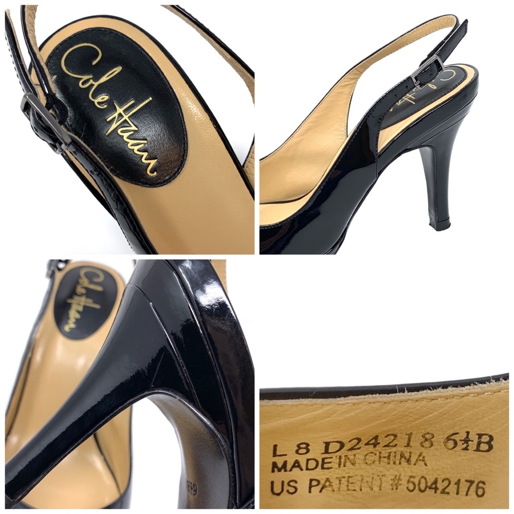 Cole Haan Nike Air Carma Black Slingback Pumps - Picture 7 of 8